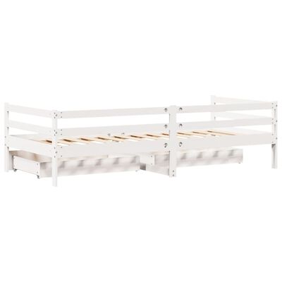 vidaXL Daybed with Drawers without Mattress 90x200 cm Solid Wood