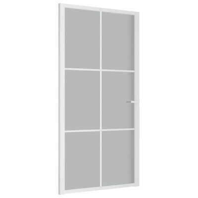 vidaXL Interior Door 102.5x201.5 cm White Matt Glass and Aluminium