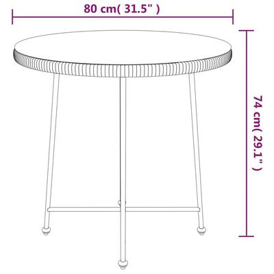 vidaXL 5 Piece Garden Dining Set Poly Rattan