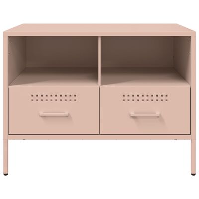 vidaXL TV Cabinet Pink 68x39x50.5 cm Steel