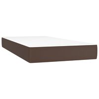 vidaXL Pocket Spring Bed Mattress Brown 80x200x20 cm Faux Leather