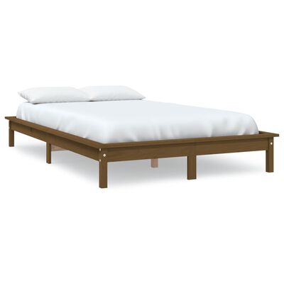 vidaXL Bed Frame without Mattress Honey Brown 200x200 cm Solid Wood