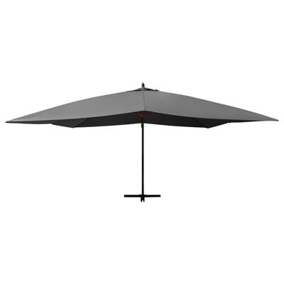 vidaXL Cantilever Garden Parasol with Wooden Pole 400x300 cm Anthracite