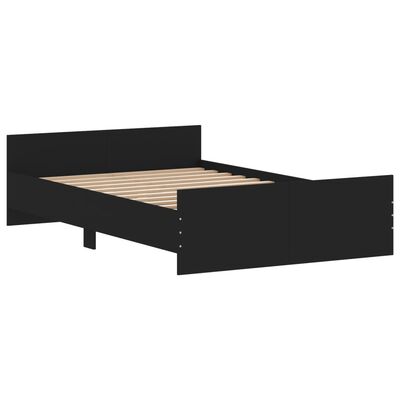 vidaXL Bed Frame without Mattress Black 120x190 cm Small Double