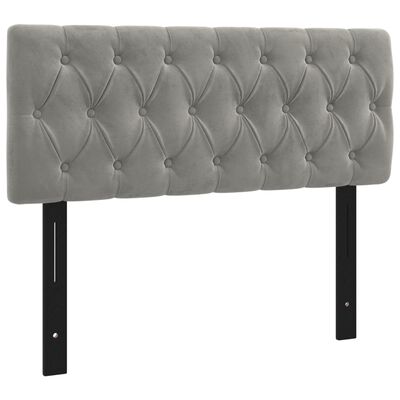 vidaXL Headboard Light Grey 100x7x78/88 cm Velvet