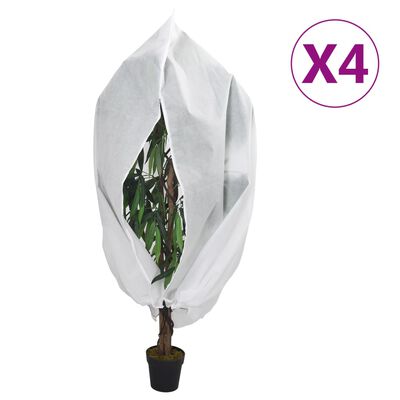 vidaXL Plant Fleece Covers with Zip 4 pcs 70 g/m² 1.2x1.8 m