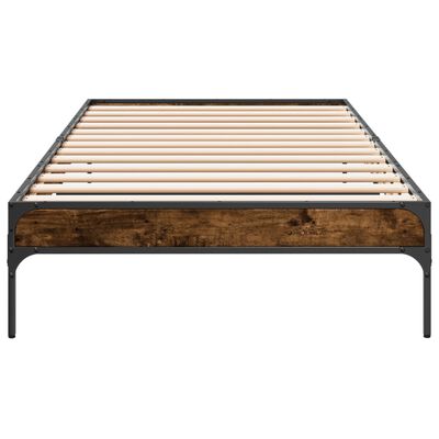 vidaXL Bed Frame without Mattress Smoked Oak 90x200 cm