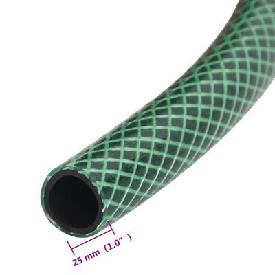 vidaXL Garden Hose Green 1" 10 m PVC