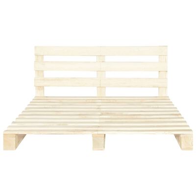 vidaXL Pallet Bed Frame without Mattress Solid Pine Wood 180x200 cm Super King