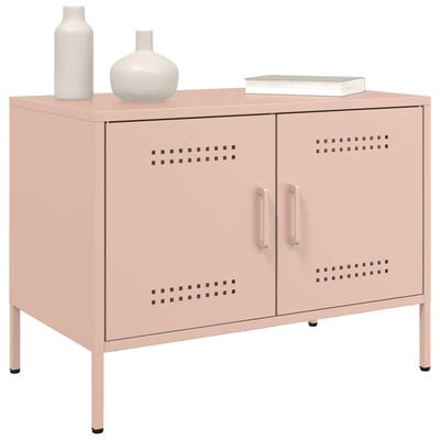 vidaXL TV Cabinet Pink 68x39x50.5 cm Steel