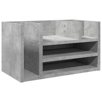 vidaXL Desk Organiser Concrete Grey 44.5x24x25 cm Engineered wood