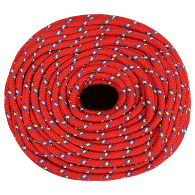 vidaXL Boat Rope Red 6 mm 50 m Polypropylene