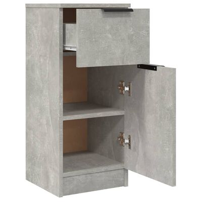 vidaXL Sideboards 2 pcs Concrete Grey 30x30x70 cm Engineered Wood