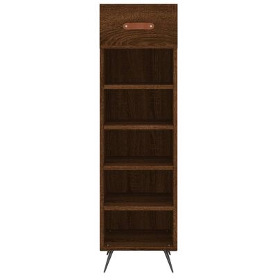 vidaXL Shoe Cabinet Brown Oak 30x35x105 cm Engineered Wood