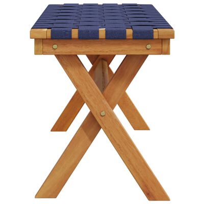 vidaXL Garden Bench Dark Blue Solid Wood Acacia and Fabric