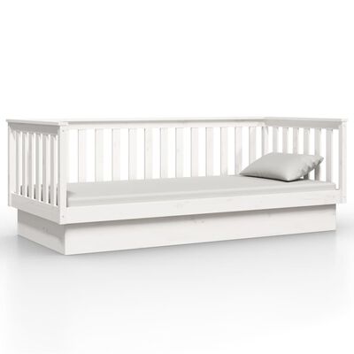 vidaXL Day Bed without Mattress White 80x200 cm Solid Wood Pine