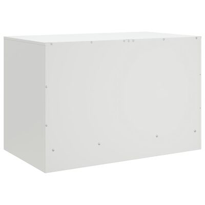 vidaXL TV Cabinet White 67x39x44 cm Steel