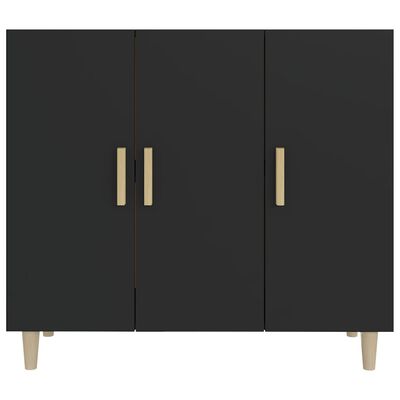 vidaXL Sideboard Black 90x34x80 cm Engineered Wood