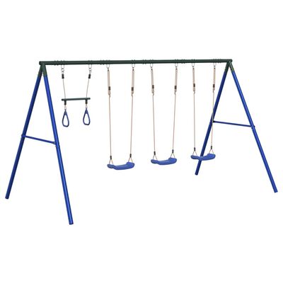 vidaXL Outdoor Swing Set with Swings and Trapeze