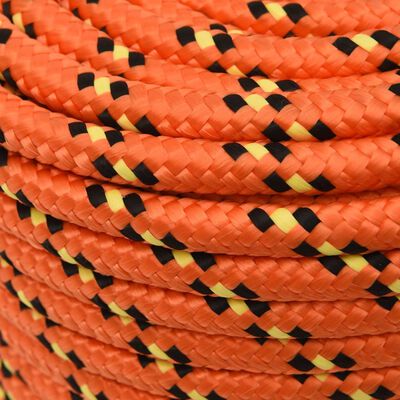 vidaXL Boat Rope Orange 14 mm 25 m Polypropylene