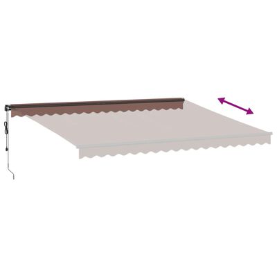 vidaXL Automatic Retractable Awning Brown 450x300 cm