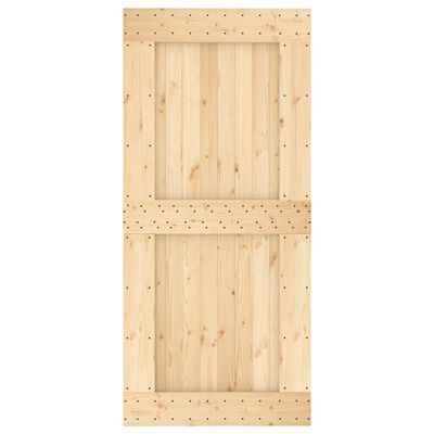 vidaXL Sliding Door with Hardware Set 95x210 cm Solid Wood Pine