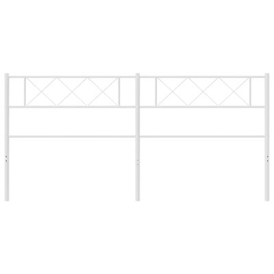 vidaXL Metal Headboard White 193 cm