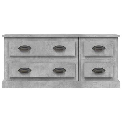 vidaXL TV Cabinet Concrete Grey 100x35.5x45 cm Engineered Wood