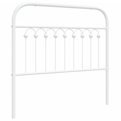 vidaXL Metal Headboard White 100 cm