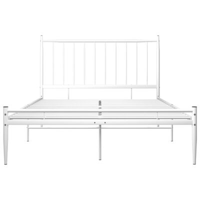 vidaXL Bed Frame without Mattress White Metal 120x200 cm