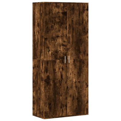 vidaXL Shoe Cabinet Smoked Oak 80x39x178 cm Engineered Wood