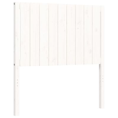 vidaXL Bed Frame without Mattress White Single Solid Wood Pine