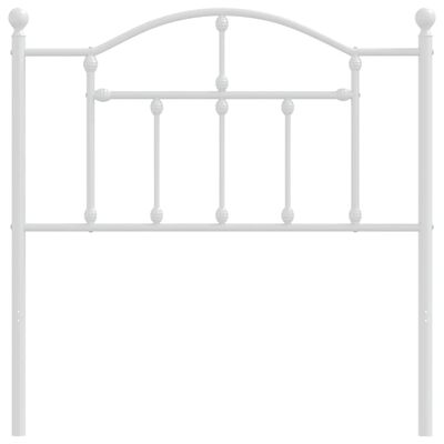 vidaXL Metal Headboard White 90 cm