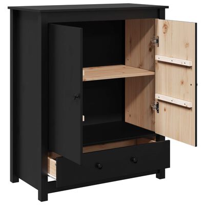 vidaXL Highboard Black 83x41,5x100 cm Solid Wood Pine