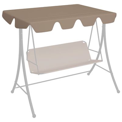 vidaXL Replacement Canopy for Garden Swing Taupe 150/130x105/70 cm