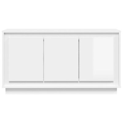 vidaXL Sideboard High Gloss White 102x35x55 cm Engineered Wood