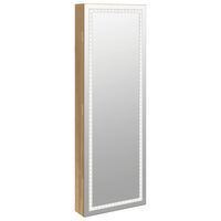 vidaXL Mirror Jewellery Cabinet with LED Lights Wall Mounted