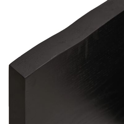 vidaXL Bathroom Countertop Dark Brown 200x40x(2-4) cm Treated Solid Wood