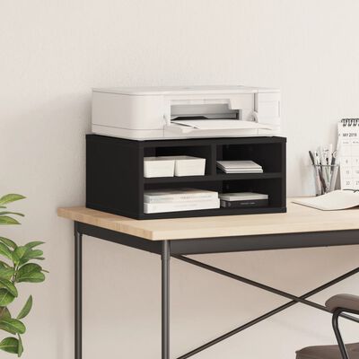vidaXL Printer Stand Black 49x40x22,5 cm Engineered Wood