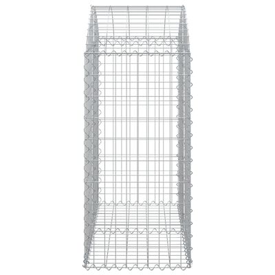 vidaXL Arched Gabion Basket 100x50x100/120 cm Galvanised Iron