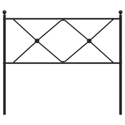 vidaXL Metal Headboard Black 100cm