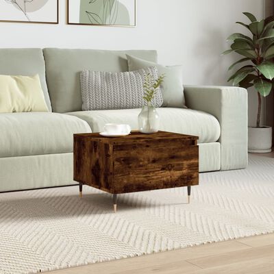 vidaXL Coffee Table Smoked Oak 50x46x35 cm Engineered Wood