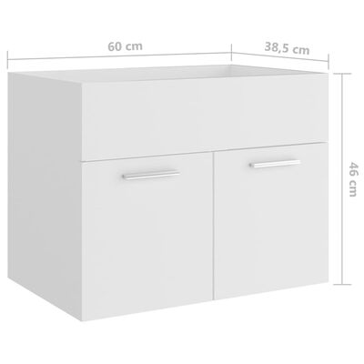 vidaXL Bathroom Furniture Set White Engineered Wood