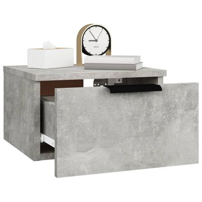 vidaXL Wall-mounted Bedside Cabinets 2 pcs Concrete Grey 34x30x20 cm