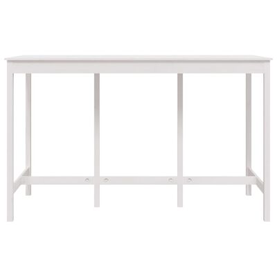 vidaXL Bar Table White 180x80x110 cm Solid Wood Pine