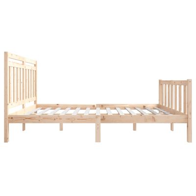 vidaXL Bed Frame without Mattress Solid Wood 120x200 cm (810077+814084)