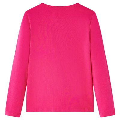 Kids' T-shirt with Long Sleeves Bright Pink 128