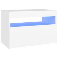 vidaXL TV Cabinet with LED Lights White 60x35x40 cm