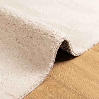 vidaXL Rug HUARTE Short Pile Soft and Washable Beige 80x200 cm