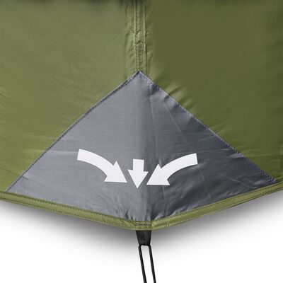 vidaXL Family Tent with LED 10-Person Light Green Quick Release